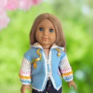Hand Knitted Jacket Fits 18&quot; American Girl Doll