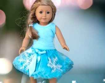 Frozen Elsa Inspired  2Pcs Set Fits American Girl Doll