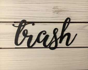 Trash signs | Etsy