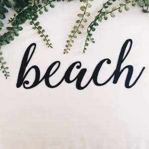 Metal Beach Sign