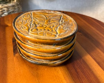 Vintage Tiki Farm Ceramic Coasters
