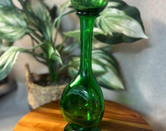 Vintage Empoli Italy Genie Bottle Decanters withy Stopper will include orb pictured