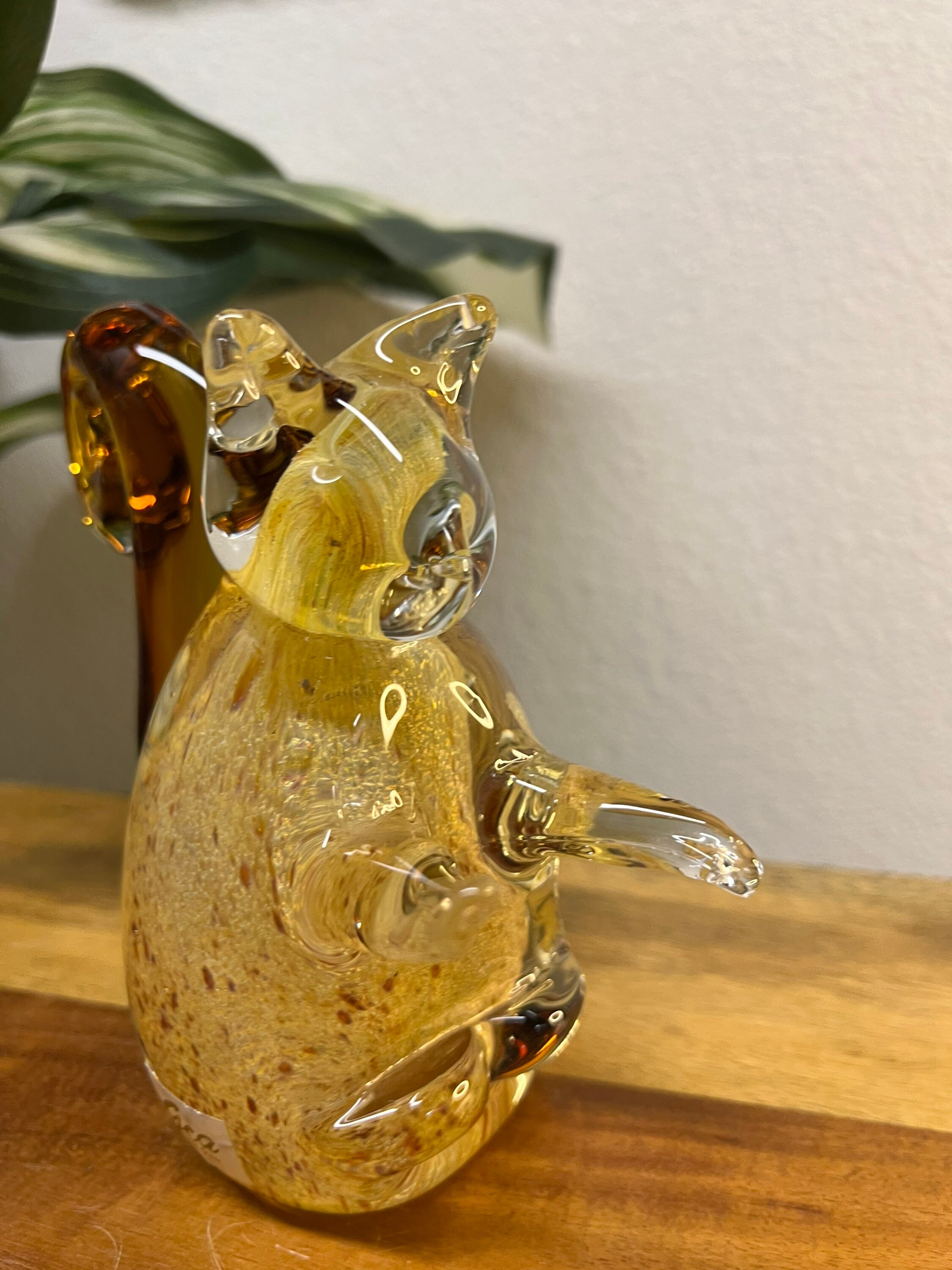 5 1/2 Vintage Murano Style Art Glass Amber/orange Squirrel Etsy