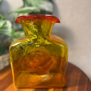 ブレンコ社　サンフェイスボトル？ Blenko Sun Face Bottle - Etsy