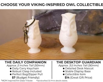 Viking owl fairy lamp inspired keychain and figures