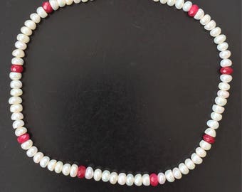 Pearl and Ruby necklace