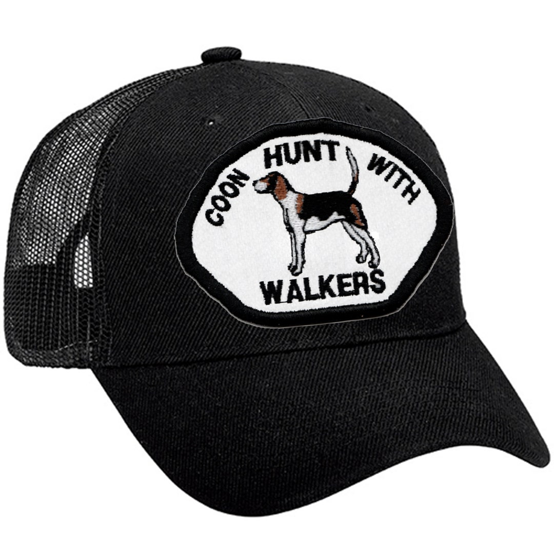 Cap Hat Black Mesh Coonhound Dog Hound Raccoon Hunter Coon Etsy