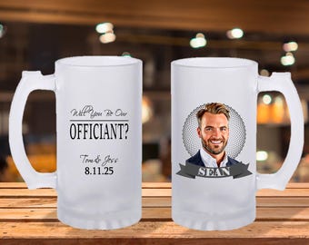 Officiant, Pastor, Groomsmen Gift Idea - , Guy Gift Idea, Wedding Party Gifts, Portrait Gift Idea, Grooms Gift Idea