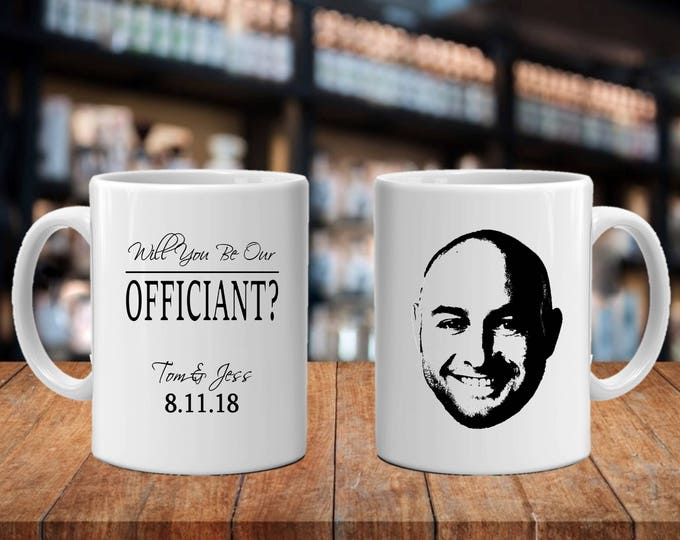 Officiant, Pastor, Groomsmen Gift Idea - , Guy Gift Idea, Wedding Party Gifts, Portrait Gift Idea, Grooms Gift Idea