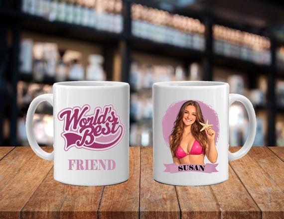 Personalized Caricature Mug: Custom Friend Portrait Coffee Cup