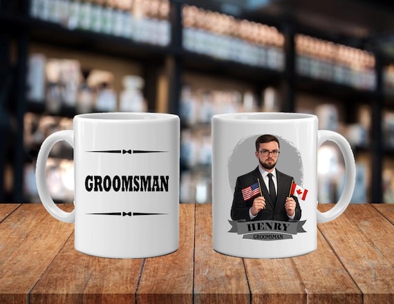 Personalized Caricature Groomsmen Beer Stein, Custom Groomsman Mug, Best Man Gift, Wedding Party Gift, Funny Beer Mug, Groom Gift