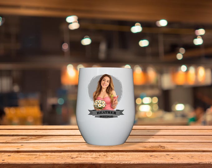 Personalized Caricature Groomsmen Stein Mug:  Wedding Party Gift