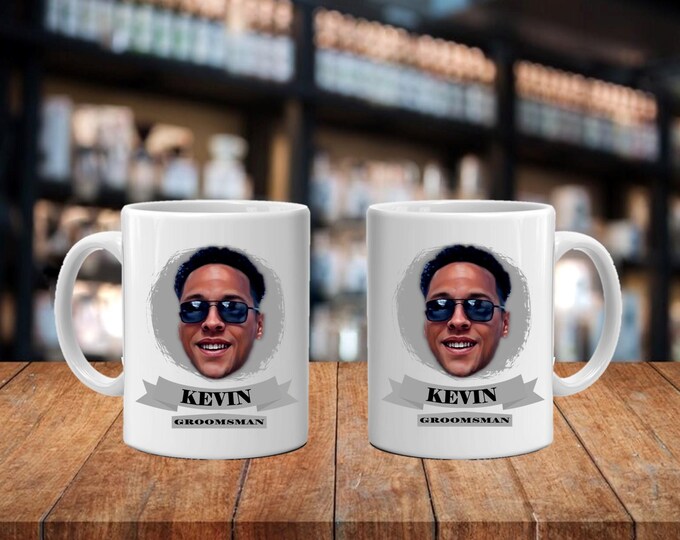 Groomsmen Gift - Personalized Caricature Mug for Groomsmen, Perfect Wedding Favor and Keepsake