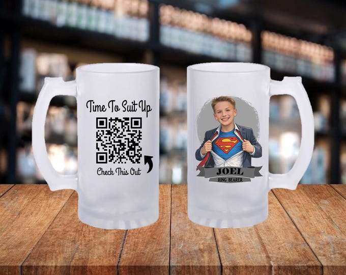 Personalized Caricature Groomsmen Stein Mug:  Wedding Party Gift