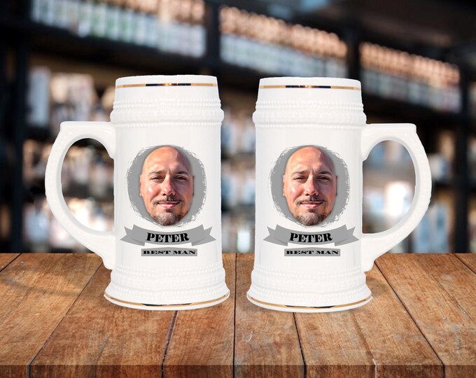 Groomsmen Gift - Personalized Caricature Mug for Groomsmen, Perfect Wedding Favor and Keepsake