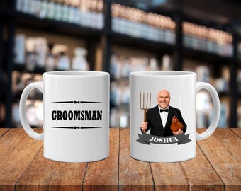 Groomsmen Gift - Personalized Caricature Mug for Groomsmen, Perfect Wedding Favor and Keepsake