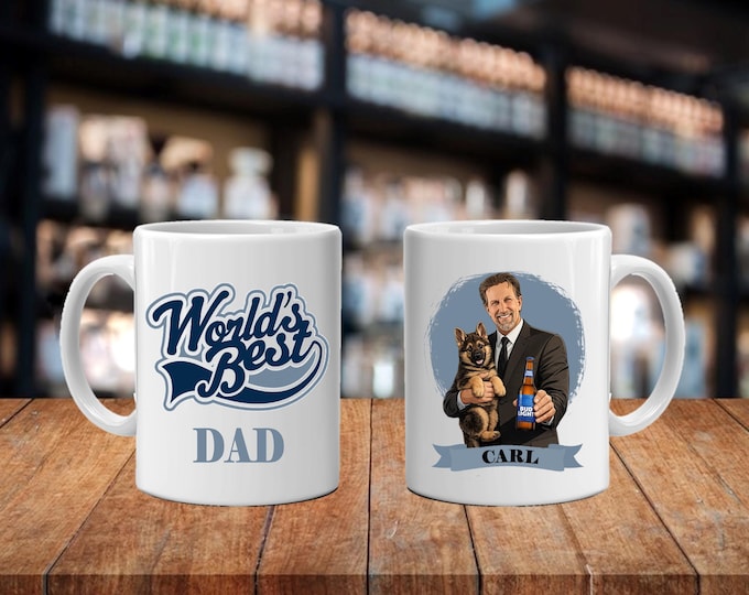 Featured listing image: Personalized Caricature Groomsmen Stein Mug:  Wedding Party Gift