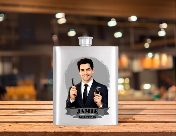 Personalized Caricature Groomsmen Beer Stein, Custom Groomsman Mug, Best Man Gift, Wedding Party Gift, Funny Beer Mug, Groom Gift