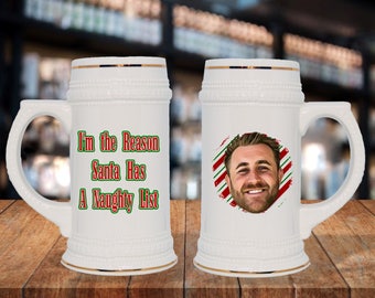 Groomsmen Gift Idea - German Style Stein Mug, Guy Gift Idea, Wedding Party Gifts, Portrait Gift Idea, Grooms Gift Idea