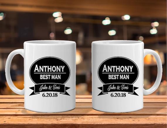 Personalized Groomsmen Mug: German Stein Style, Custom Portrait Gift