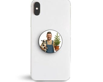 Personalized Phone Grip, Phone Grip, Custom Phone Grip, Photo Phone Grip, Phone Grip Holder, Phone Stand