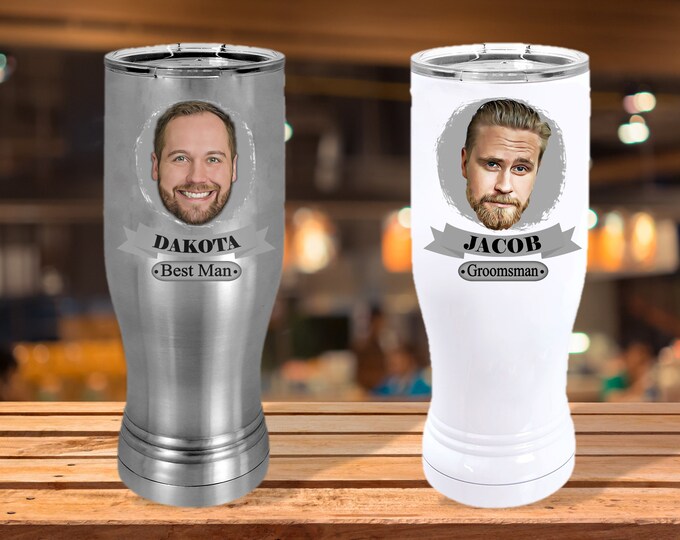 Groomsmen Gift Idea - German Style Stein Mug, Guy Gift Idea, Wedding Party Gifts, Portrait Gift Idea, Grooms Gift Idea
