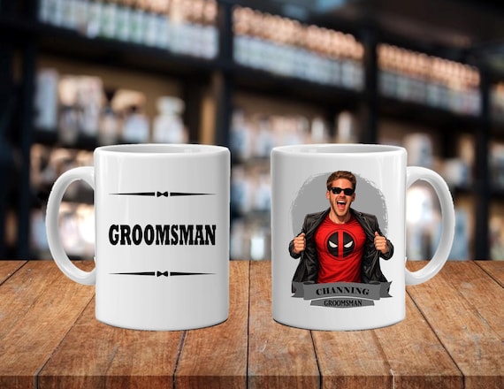 Personalized Caricature Groomsmen Beer Stein, Custom Groomsman Mug, Best Man Gift, Wedding Party Gift, Funny Beer Mug, Groom Gift