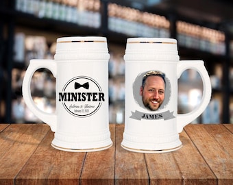 Officiant, Pastor, Groomsmen Gift Idea - , Guy Gift Idea, Wedding Party Gifts, Portrait Gift Idea, Grooms Gift Idea