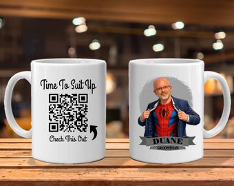 Personalized Caricature Groomsmen Stein Mug:  Wedding Party Gift