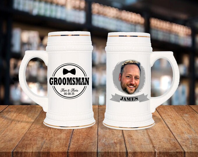 Groomsmen Gift - Personalized Caricature Mug for Groomsmen, Perfect Wedding Favor and Keepsake