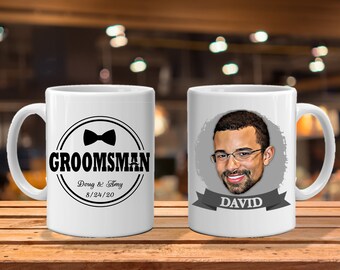 Groomsmen Gift Idea - German Style Stein Mug, Guy Gift Idea, Wedding Party Gifts, Portrait Gift Idea, Grooms Gift Idea