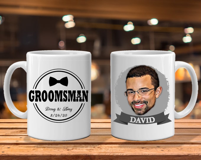 Groomsmen Gift Idea - German Style Stein Mug, Guy Gift Idea, Wedding Party Gifts, Portrait Gift Idea, Grooms Gift Idea