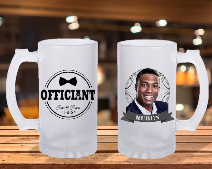 Officiant, Pastor, Groomsmen Gift Idea - , Guy Gift Idea, Wedding Party Gifts, Portrait Gift Idea, Grooms Gift Idea