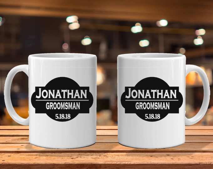 Personalized Groomsmen Stein Mug: German Style Wedding Party Gift