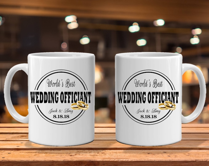 Custom Wedding Officiant Mug, Personalized Gift
