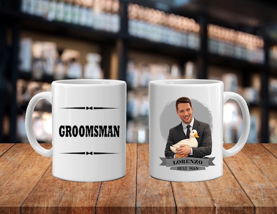 Personalized Caricature Groomsmen Beer Stein, Custom Groomsman Mug, Best Man Gift, Wedding Party Gift, Funny Beer Mug, Groom Gift