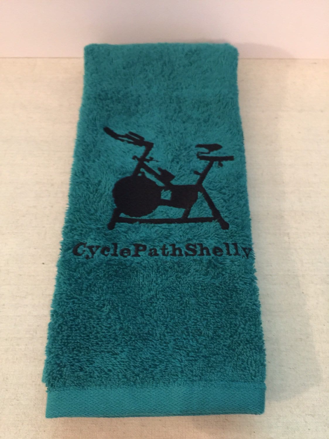 Custom Embroidered Personalized Indoor Cycling Bike Gym Towel Etsy