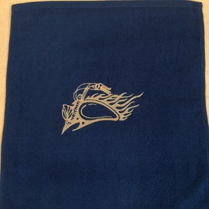 Custom Embroidered Motorcycle Handlebars Rally/Sweat Towel with or without Grommet
