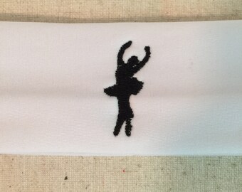 Embroidered Ballet Dancer Stretch Headband-Womens, Girls, Toddlers