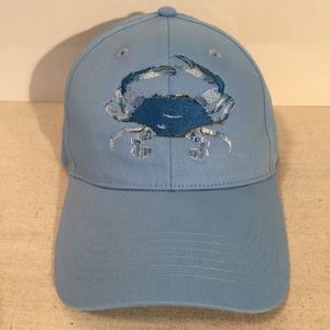 Custom Embroidered Blue Point Crab Cap