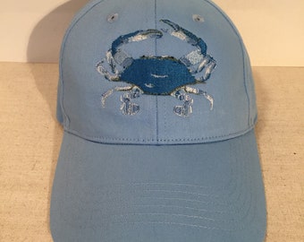 Custom Embroidered Blue Point Crab Cap