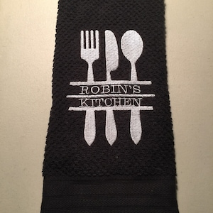 Embroidered Personalized Kitchen Towel