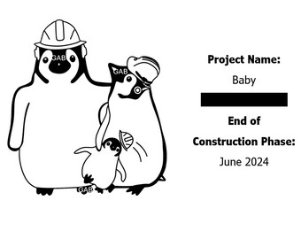 Baby Shower Card for Engineer, Construction Worker