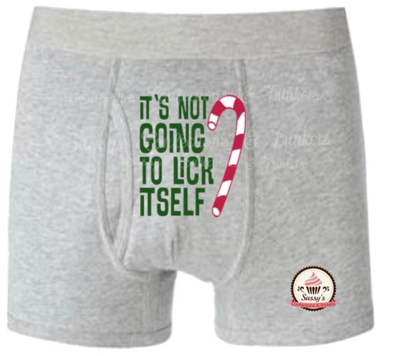 It's Not Gonna Lick Itself Candy Cane Naughty but Practical boxer slips -  Etsy Italia