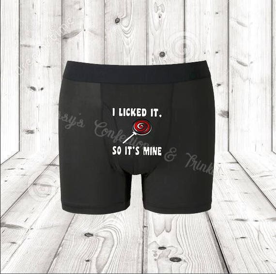 I Licked It so Its's Mine Lollipop Naughty but Practical Boxer Briefs -   Canada
