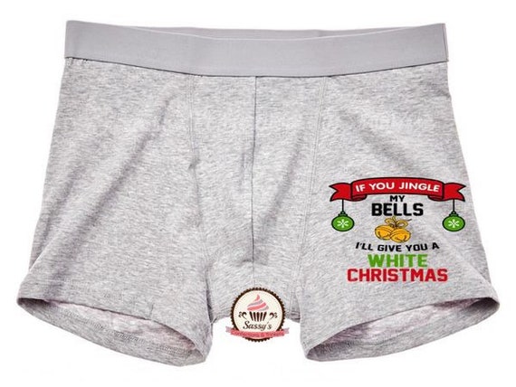 Jingle Balls Christmas Underwear, Dirty and Dashing Boxers, Sizes Available  From Small-3XL