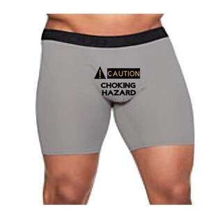 Ondeugende maar praktische Boxer Slips &quot;Caution Choking Hazard!&quot;
