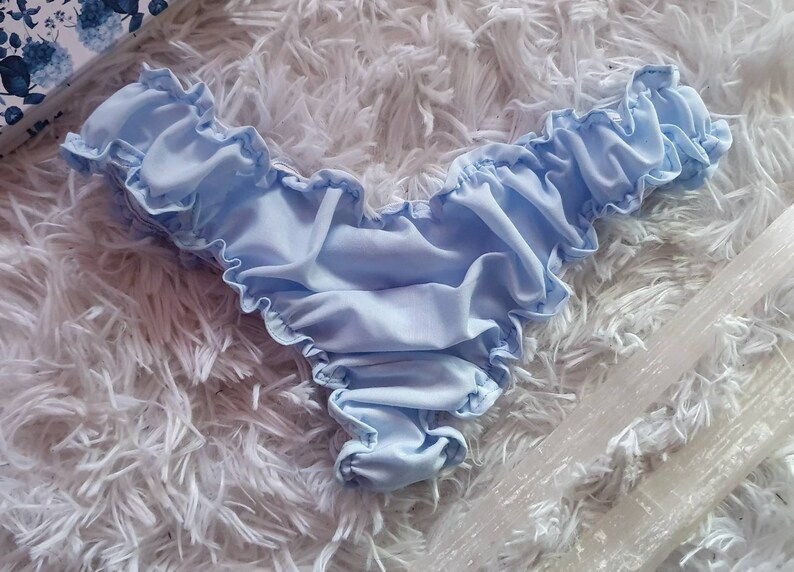 Ruffled Panties Cloud 99 Blue Etsy