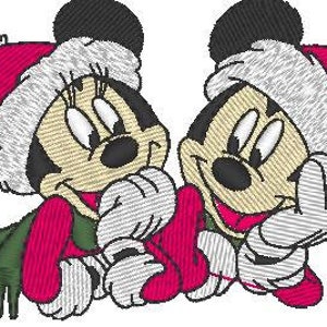 Navidad Mickey y Minnie Mouse Máquina Diseños de bordado Mickey Mouse DESCARGA INSTANTE
