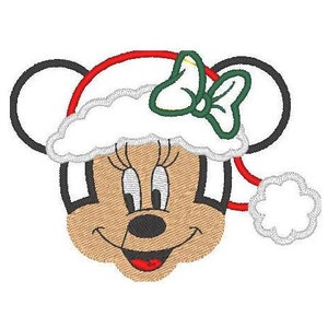 Minnie Mouse head hat Christmas Machine Embroidery Designs  INSTANT DOWNLOAD